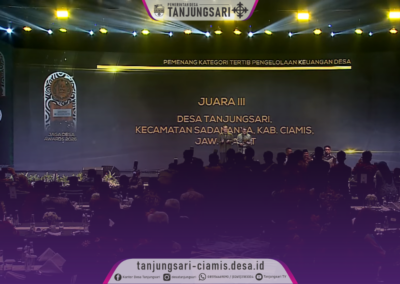 Menggandeng Prestasi Nasional, Desa Tanjungsari Raih Juara 3 Tertib Keuangan Desa