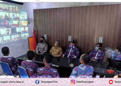 Pemdes Tanjungsari saksikan Live Streaming Pidato Bupati Ciamis