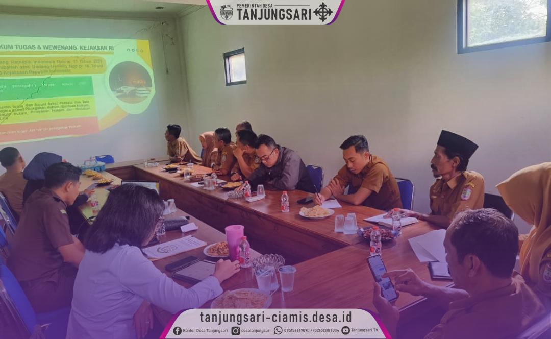 Optimalkan Transparansi Anggaran, Pemdes Tanjungsari Gelar Progress Meeting Pendampingan Hukum Bersama Kejari Ciamis